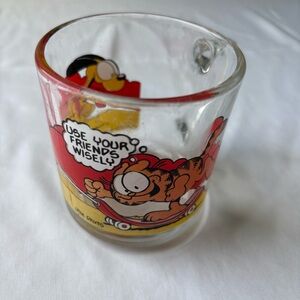 Garfield Glass Mug with Comic Design